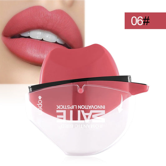 NEW 1 Pcs Lipstick Long Lasting Matte Lip Shape Design Fast Makeup for Women Lady