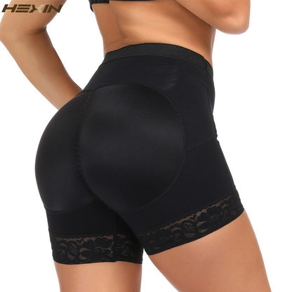 HEXIN Control Short Womens Butt and Hip Enhancer Lace Underwear Panty Body Shaper Push Up Butt Lifter Panty Boyshorts Shapewear