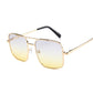 New Oversized Square Sunglasses Women Luxury Brand Designer Frame Transparent Gradient Sun Glasses Female Oculos De Sol Feminino